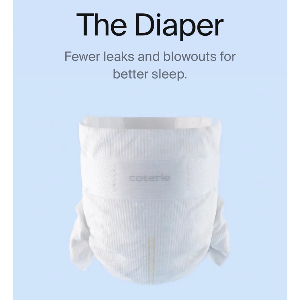 Coterie Diapers - size 1 - three unopened packs (33/pk)